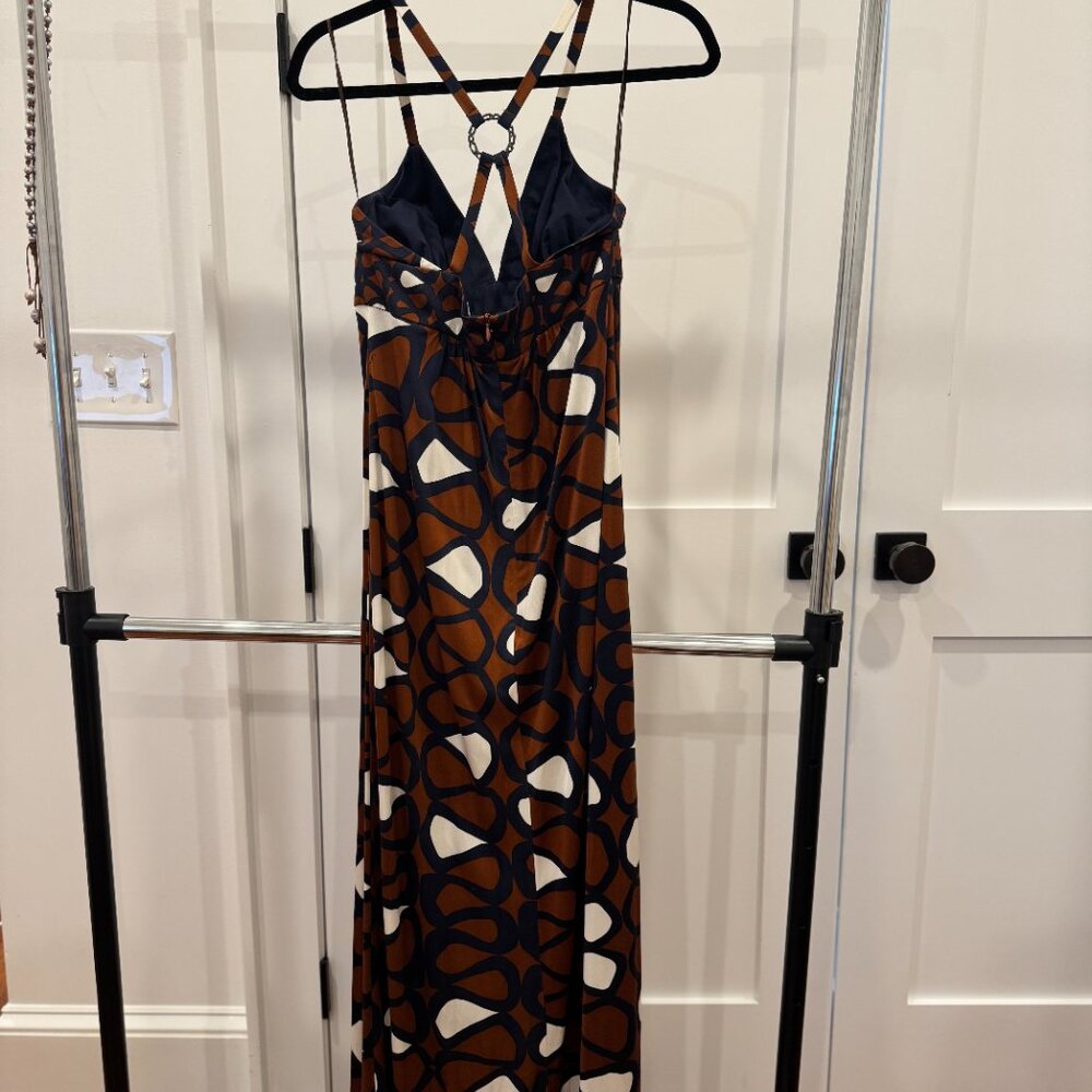 Trina Turk vintage print maxi dress, 100% silk, size 4 - Picture 2 of 6